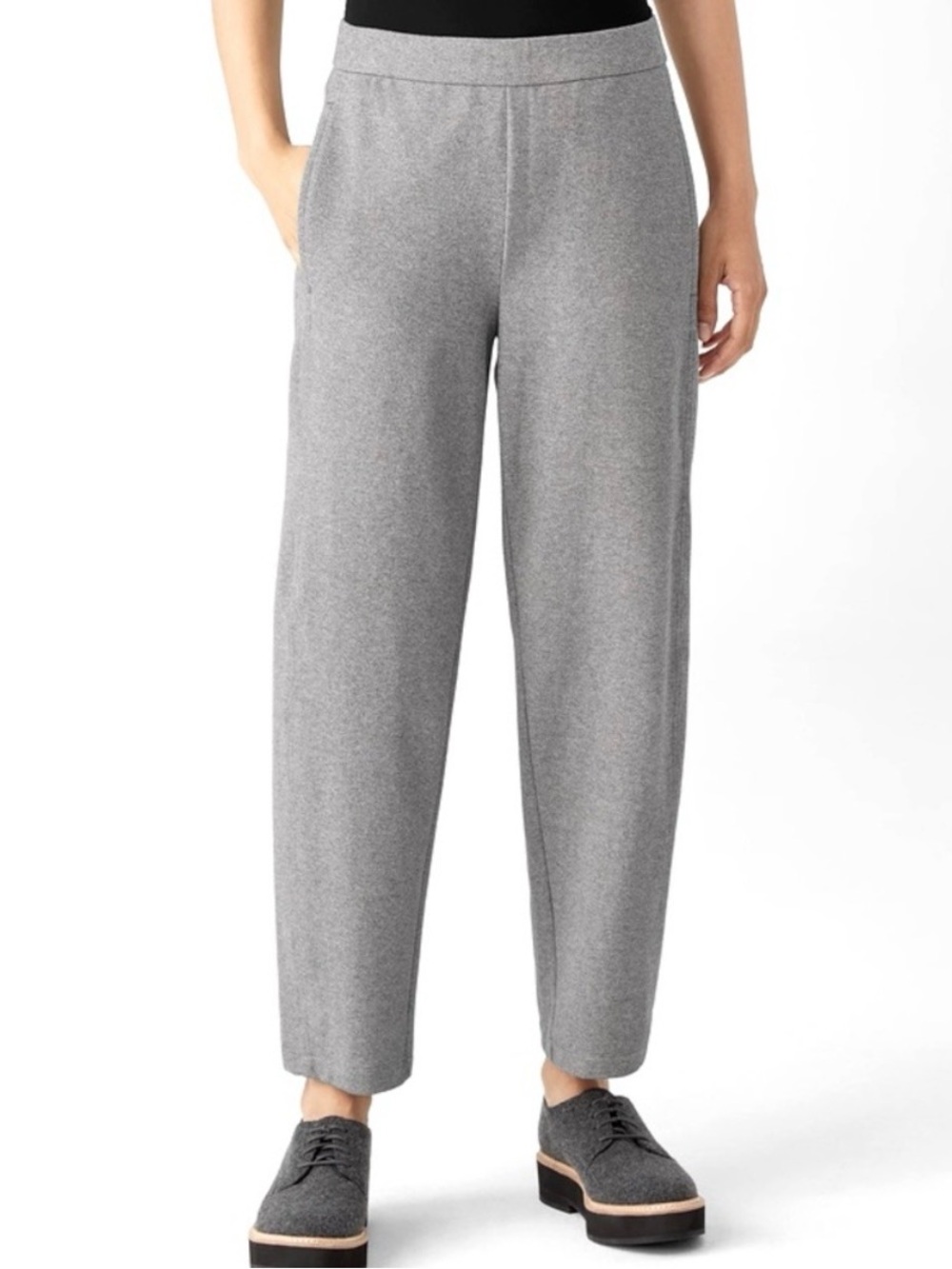 Eileen Fisher Organic Cotton Lantern Pants Grey Size Small